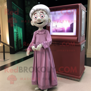 nan Television mascot costume character dressed with a Empire Waist Dress and Watches
