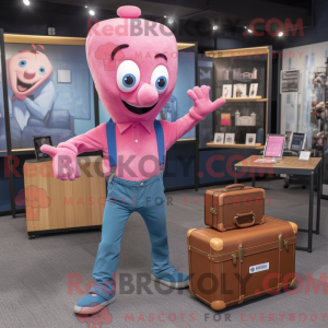 Mascot character of a Pink...