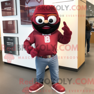Maskotfigur af en Maroon...