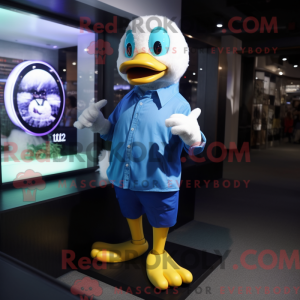 Mascot character of a Blue...