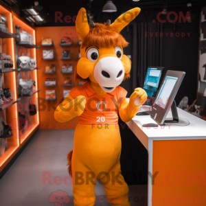Postava maskota oranžového...