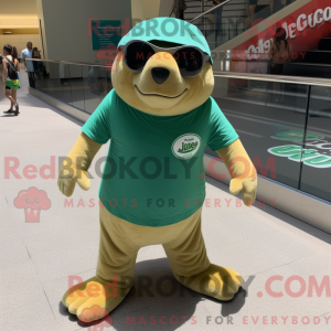 Mascot character of a Green...