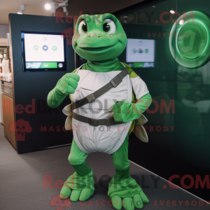 Mascot character of a Green...