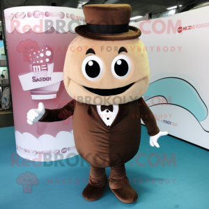 Brun bryllupskake maskot...