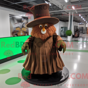 Mascot character of a Brown...