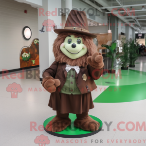 Mascot character of a Brown...