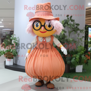 Mascot character of a Peach...
