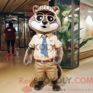 Mascot character of a Tan...