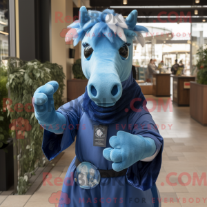 Mascot character of a Blue...