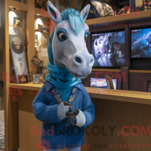 Mascot character of a Blue...
