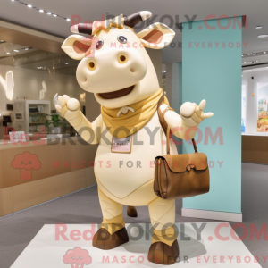 Mascot character of a Beige...