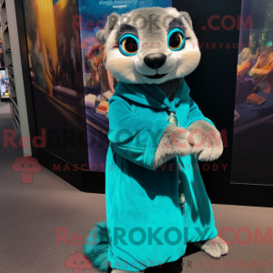 Mascot character of a Teal...