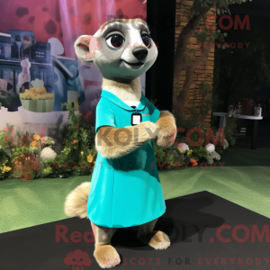 Mascot character of a Teal...