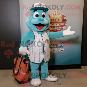 Mascot character of a Teal...