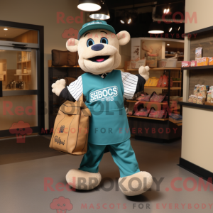 Postava maskota Teal Bbq...