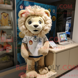 Mascot character of a Beige...