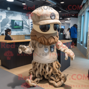 Mascot character of a Beige...