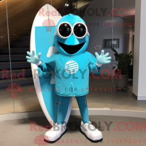 Mascot character of a Cyan...