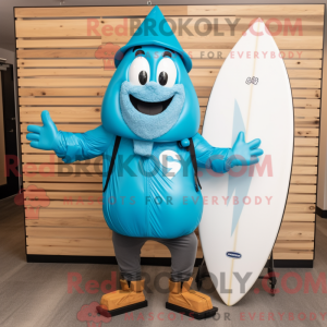 Mascot character of a Cyan...