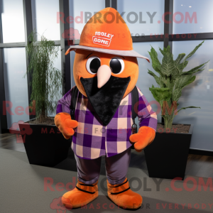 Postava maskota oranžového...