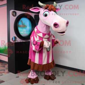Mascot character of a Pink...