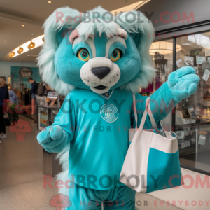 Mascot character of a Teal...