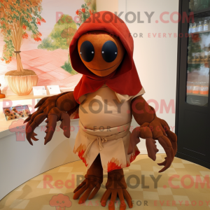 Maskot postava hnědého...
