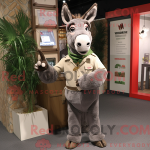 Maskot karaktär av et esel...