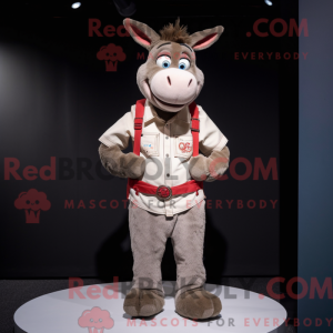 Maskot karaktär av et esel...