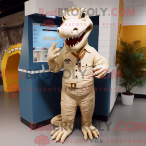 Mascot character of a Beige...