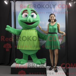 Mascot character of a Green...