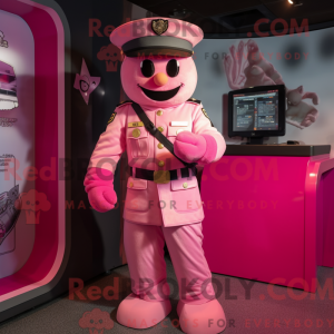 Mascot character of a Pink...