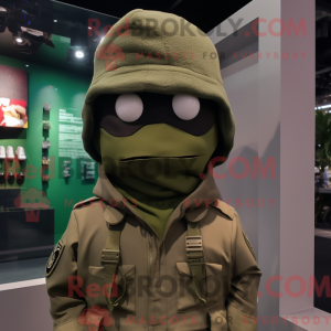 Maskotfigur af en Olive...
