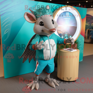 Mascot character of a Teal...