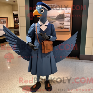 Mascot character of a Navy...