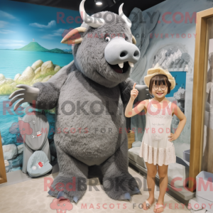 Mascot character of a Gray...