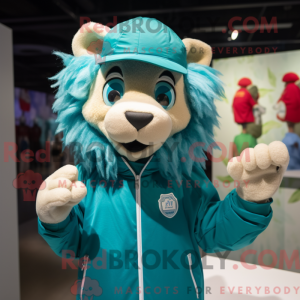 Mascot character of a Teal...