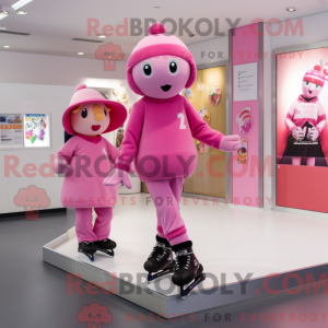 Mascot character of a Pink...