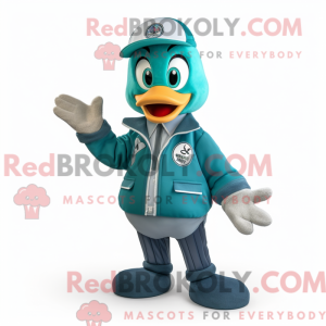 Mascot character of a Teal...