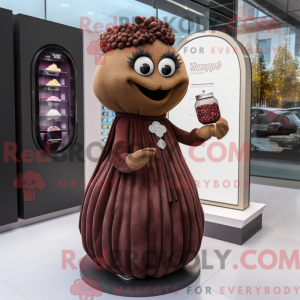Mascot character of a Brown...