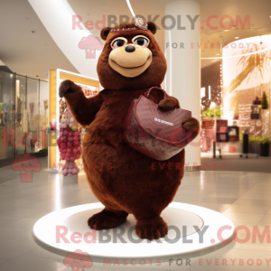 Mascot character of a Brown...