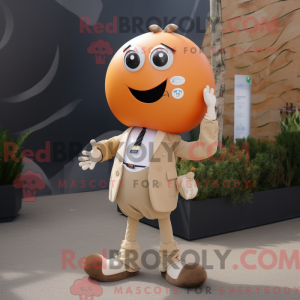 Mascot character of a Tan...