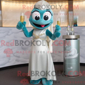 Mascot character of a Teal...