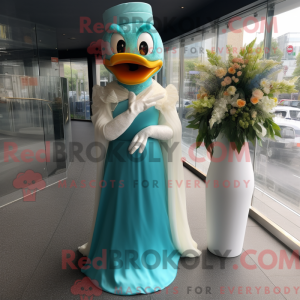 Mascot character of a Teal...