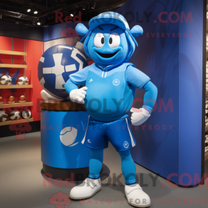 Mascot character of a Blue...