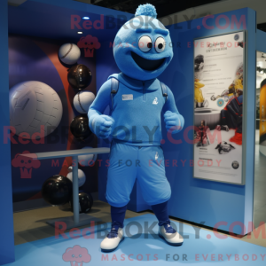 Mascot character of a Blue...