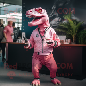 Roze Allosaurus mascotte...