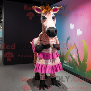 Postava maskota Pink Okapi...