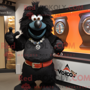 Maskot karakter af en sort...