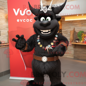 Maskot karakter av en svart...